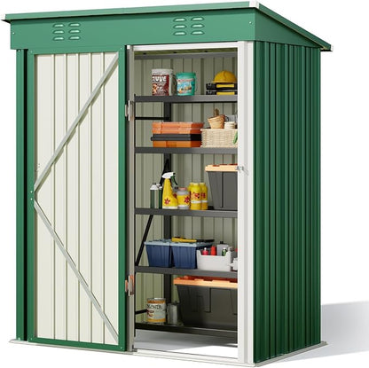 Bealife 5' x 3' Outdoor Storage Shed Clearance, Metal Outdoor Storage Cabinet - Image 9