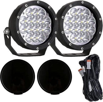 BIGLION.X Pair 160w 5 Inch Round Led Offroad Driving Lights Fog Lights 18800LM by BIGLIONX