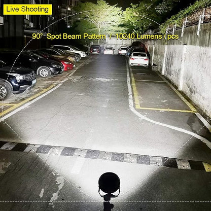 EXZEIT 9 Inch LED Round Driving Lights, 128W 20480 Lumens Offroad Fog Lights - Image 2