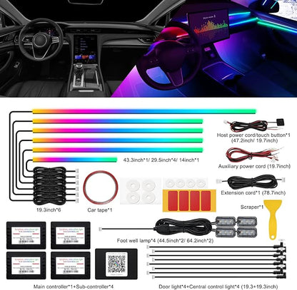 Dreamcolor Acrylic Interior Car LED Strip Light - Image 3
