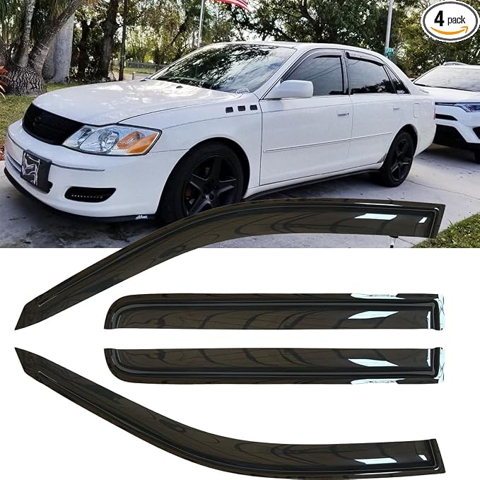 4pcs Original Shatterproof Window Wind Deflectors by Deebior