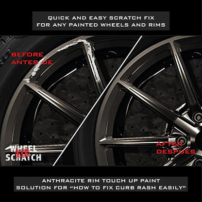Anthracite Gray Rim Touch Up Paint Kit, Car Wheel Scratch Repair Kit, Wheel - Image 2