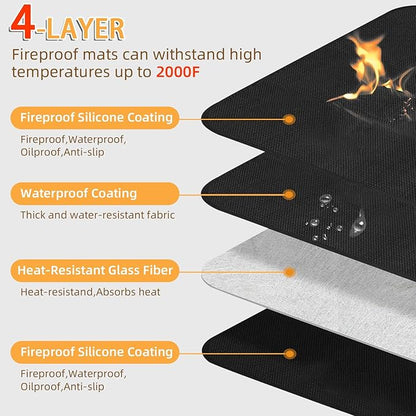 Heat Resistant Grill Mat, 24 x 31 inches Double-sided fireproof and waterproof - Image 5