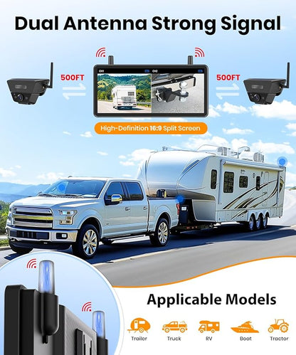 Solar Backup Camera Wireless for RVs and Trailers No-Installation - Image 5