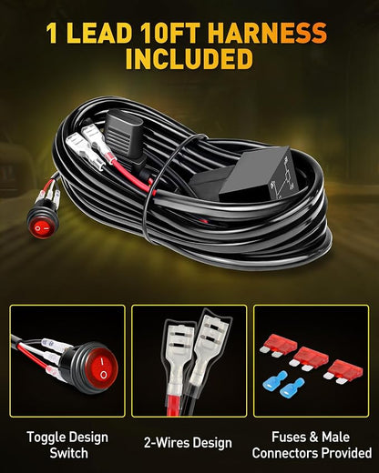 NAOEVO 12 Inch LED Light Bar, 300W 30000LM LED Offroad/Driving/Fog Lights - Image 7