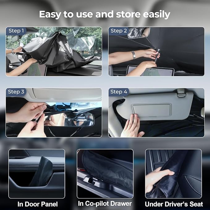 Windshield Sun Shade Umbrella for 2020-2025 Lincoln Corsair Accessories: Custom - Image 4
