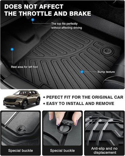 Powerty Floor Mats for 2023 2024 2025 Mazda CX50 CX-50 Accessories All Weather - Image 4