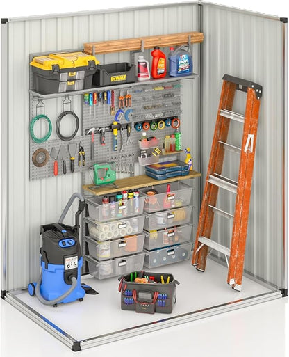 WKM 5X3 FT Outdoor Storage Shed, Utility Metal Tool Storage - Image 2