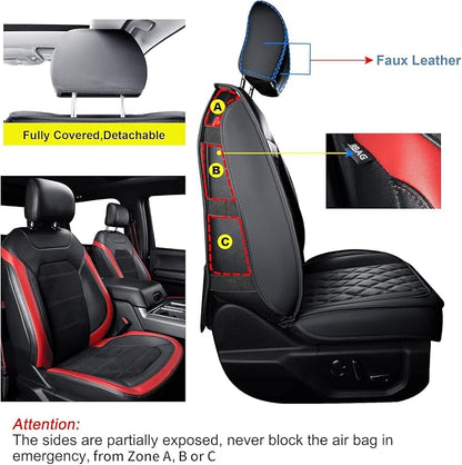 LUCKYMAN CLUB F150 Faux Leather Seat Covers Fit - Image 2