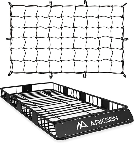 ARKSEN 84 x 39 x 6 Inch Universal 150LB Heavy Duty Roof Rack Cargo by ARKSEN
