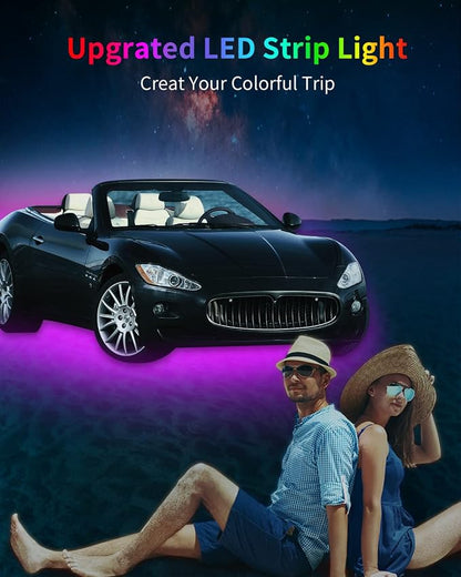 Pink Led Strip Lights, 24inch 12V Interior Light Strip IP68 Waterproof Cuttable - Image 2