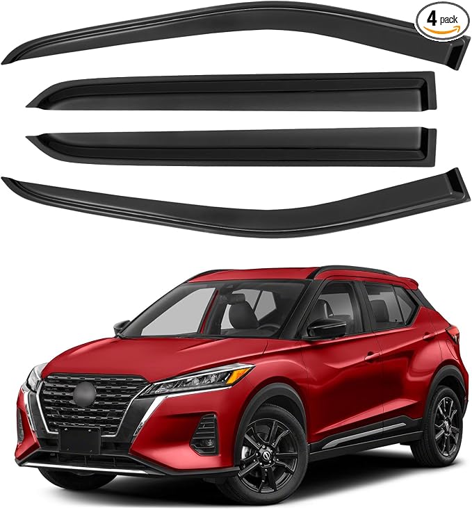 Window Visors Rain Guards for 2018 2019 2020 2021 2022 2023 2024 Nissan Kicks by YQAUTEC