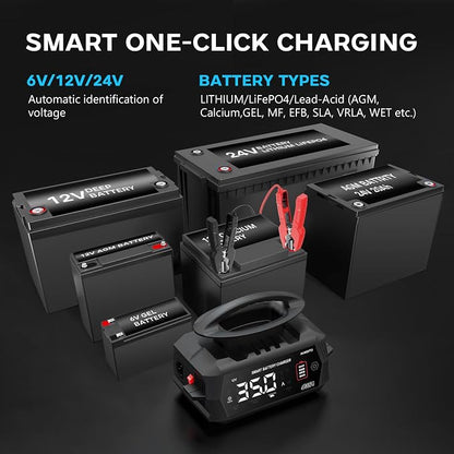 35 Amp Battery Charger, 6V/12V/24V Smart trickle Charger, car Battery Charger - Image 2