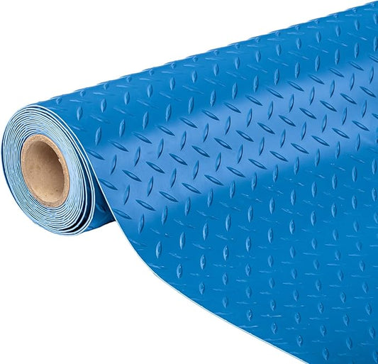 TUFFIOM 7.5 x 20 FT Garage Floor Mat, Thickened Diamond Plate PVC Garage Mats by TUFFIOM