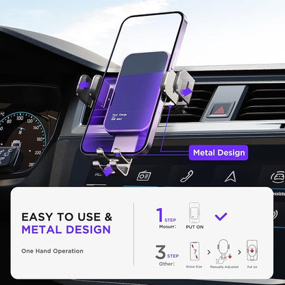 Wireless Car Charger, 【7 Colored RGB Backlit】 15W Auto Clamping Car Charger - Image 5