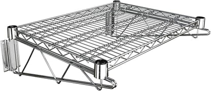 18" x 24" Chrome Wire Wall Mount Shelf by Krollen+Industrial