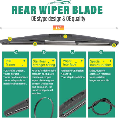 26" 20" 16" Windshield Wiper Blades Replacement - Image 4