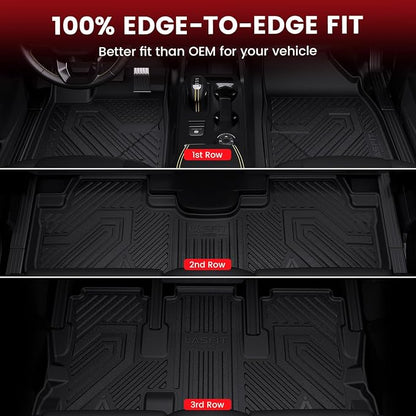 LASFIT Floor Mats&Trunk Mat for Toyota Highlander 2014-2019, All Weather TPE - Image 8