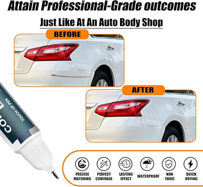 Q10 White Touch Up Paint for Nissan, Car Paint Pen Scratch Repair Two-In-One - Image 2