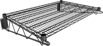 24" x 36" Black Epoxy Wire Wall Mount Shelf by Krollen+Industrial