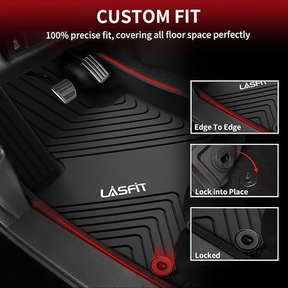 LASFIT Floor Mats for Honda Accord Sedan 2023 2024 2025 2026, All Weather TPE - Image 2