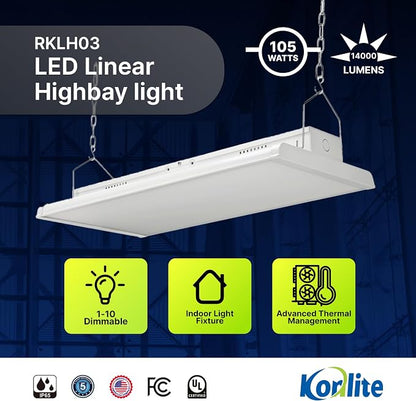 2 FT Linear LED Shop Lights, 170LM Bay Ceiling Shop Light - Image 2