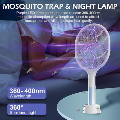 Bug Zapper 2 Pack, VANELC Electric Fly Swatter Racket Fly Zapper, 3000 Volt USB - Image 3