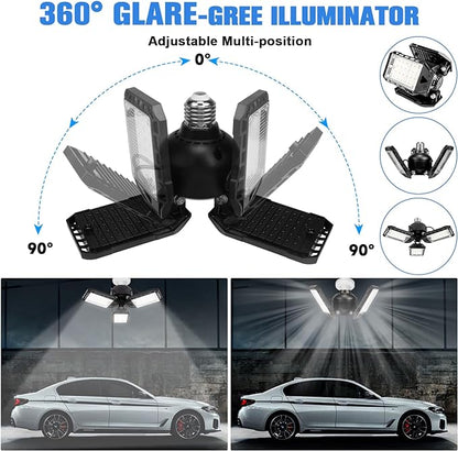 LED Garage Lights Bulb 4 Pack -80W, 8000LM 6500K Led Shop Light - Image 2