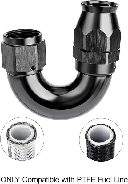 EVIL ENERGY 6AN 180 Degree PTFE One Piece Full Flow End Hose Fitting Aluminum - Image 5