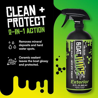 Boat Juice Necessity Boat Cleaner Kit | Exterior Water Spot Remover, Interior - Image 3
