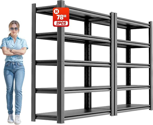 Garage Shelving Heavy Duty, 5 Tier Metal Storage Shelf Unit by OLLRRACT