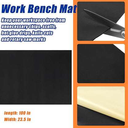 Vesici 1 Roll 23.5 x 100 Inch Work Bench Mat Self Adhesive Resistant PU Floor - Image 2