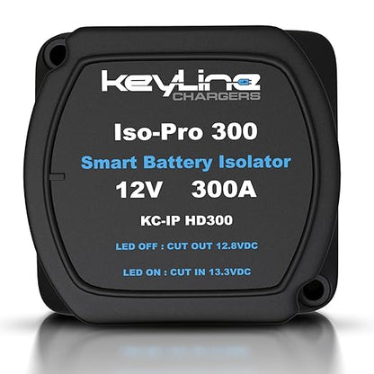Dual Battery Isolator Heavy Duty 300 AMP 1000 AMP Peak Voltage Sensitive Relay by KeyLine+Chargers