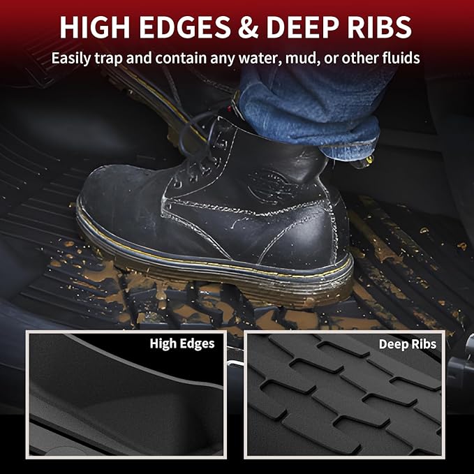 LASFIT Floor Mats Fit for Lincoln Continental 2020 2019 2018 2017, All Weather - Image 3