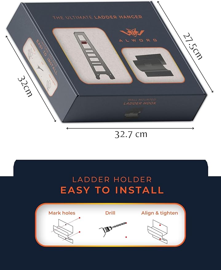 Ladder Hook - Black Heavy Duty Ladder Brackets - Image 5
