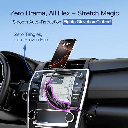AGVEE 3ft Coiled Short USB to USB-C Charging Cable 3A Fast Charger Cord in Car - Image 3