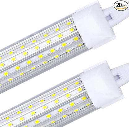 20 Pack, 8FT LED Shop Light Fixture, 144W 15500LM 6000K Cool White, High Output by FTUBET