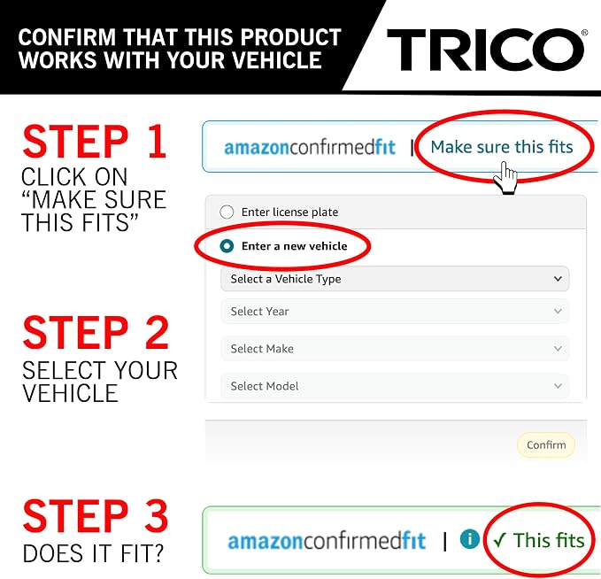 TRICO Gold™ 24 & 20 Inch Pack of 2 Automotive Replacement Windshield Wiper - Image 2