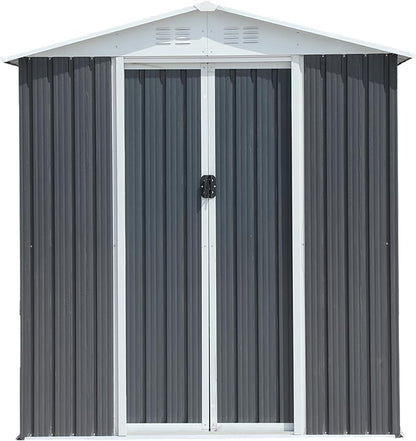 6x4 FT Outdoor Storage Shed, Metal Garden Shed - Image 6