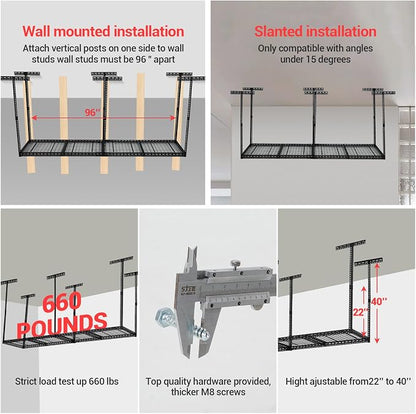Overhead Garage Storage Rack, Heavy Duty Ceiling Storage Racks - Image 5