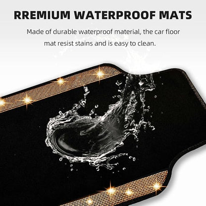 NBTEPEM Bling Car Floor Mats Full Set, Universal Fit Most Cars - Image 3