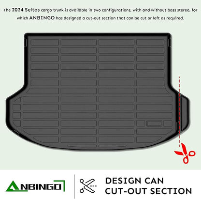 ANBINGO® Cargo Liner for KIA Seltos 2024 2025 2026 TPE All Weather Car Mats - Image 2