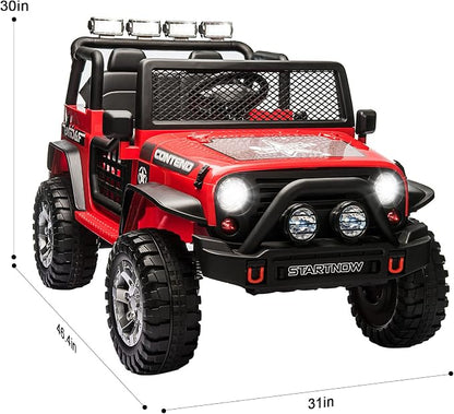 2-Seater Kids Ride on Truck Car, 12V Battery Powered Electric Vehicle - Image 2