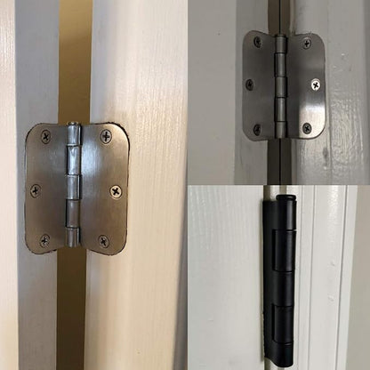 100 Pack Interior Door Hinges Brushed Nickel 3.5 inch x 3 1/2" 5/8" Round - Image 7