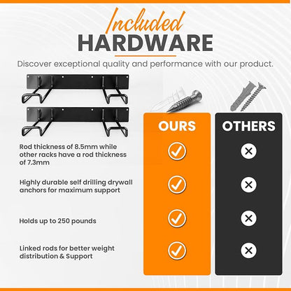 Heavy Duty Folding Chair & Tool Rack – Wall Mount Organizer - Image 6