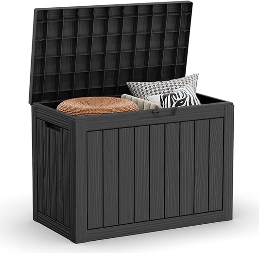 45 Gallon Resin Deck Box, Waterproof Outdoor Storage Bin by Decksplore%E2%80%94BuiltforOutdoor