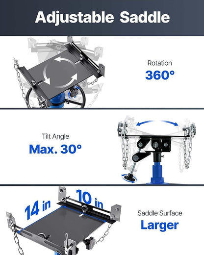 VEVOR Transmission Jack, 1100 lbs Hydraulic Telescoping Transmission Jack - Image 6