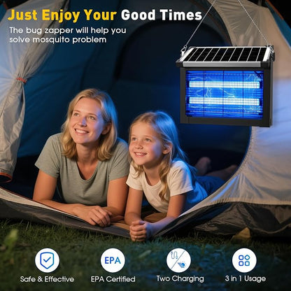 Bug Zapper Outdoor Solar Powered, Zwiran Mosquito Zapper Indoor - Image 7