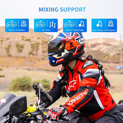 FreedConn FX Plus Motorcycle Helmet Bluetooth Headset, Auto-Join Mesh Network - Image 4