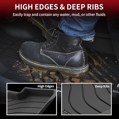 LASFIT Floor Mats for Porsche Cayenne 2019-2025 All Weather Floor Liner TPE - Image 3